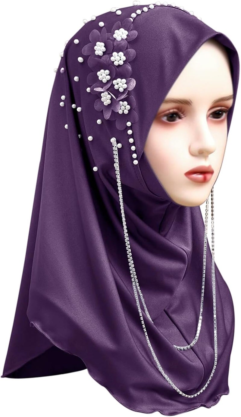 NICEYST Fashion Long Hijab Scarf for Women Girls Muslim Islamic Under Scarf Hat Long Hijabs Cap Instant Turbans Wrap - Image 4